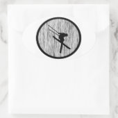 SKIËN WE GRAAG OVALE STICKER (Tas)