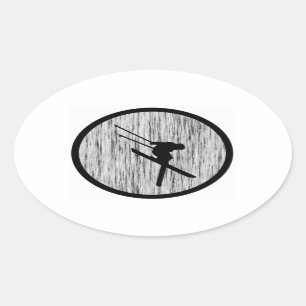SKIËN WE GRAAG OVALE STICKER