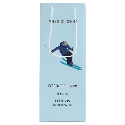 Skiën Wijn Cadeautas (Voorkant)