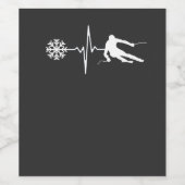 Skiën Wijn Etiket (Enkel label)