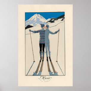 Skiën Winter D'Hiver Bergen Ski Wintersport Poster