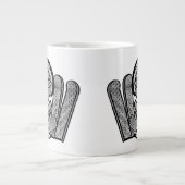 Skiën winter grote koffiekop (Voorkant)