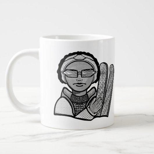 Skiën winter grote koffiekop (Links)