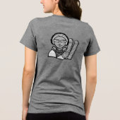Skiën winter Tri-Blend shirt (Achterkant)