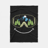 Skiën Wintersport Ski Snowboard Goggles Snow Mo Fleece Deken (Voorkant)