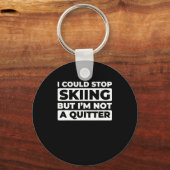 Skiën - Wintersport Skiën Sleutelhanger (Voorkant)