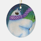 Skiend Beer keramisch Ornament (Links)