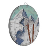 Skiënde Bergen Dartbord (Voorkant Links)