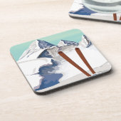 Skiënde Bergen Onderzetter (Linkerzijde)