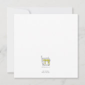 Skiende gorilla platte kerstkaart kaart (Achterkant)