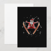 Skiende Kerstkerstski Winter Sport X-Mas Paja Kaart (Voorkant / Achterkant)