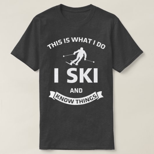 Skiende Knowledge Ski Slope Ski Gift Idea T-shirt (Design voorkant)