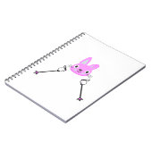 Skiende konijn met skipolen notitieboek (Linkerzijde)