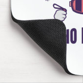 Skiende Santa Rabbit met Santa Hat en skistokken S Muismat (Hoek)