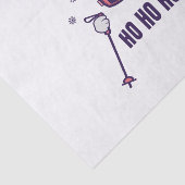 Skiende Santa Rabbit met Santa Hat en skistokken S Tissuepapier (Detail)