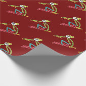 Skiënde Stickman Cadeaupapier (Hoek)