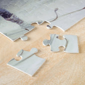 Skiende vogelpoten over de berg legpuzzel (Zijkant)