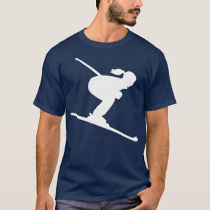 Skiende vrouw t-shirt