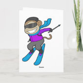 Skiër Aap Ski Kaart (Achterkant)