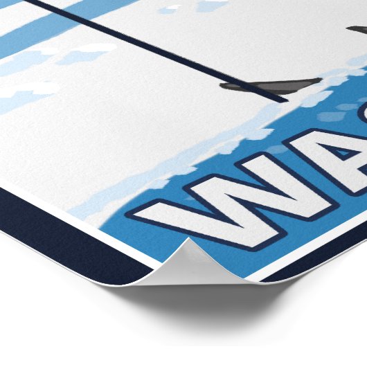 Skier Admiring - 49 graden Noord, Washington Poster (Hoek)