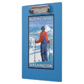 Skier Admiring - Blue Mountain, Washington Klembord (Links)
