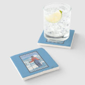 Skier Admiring - Blue Mountain, Washington Stenen Onderzetter (Zijkant)