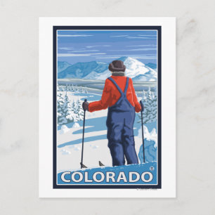 Skier Admiring Colorado Briefkaart