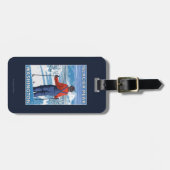 Skier Admiring - Glacier Peak, Washington Bagagelabel (Voorkant horizontaal)