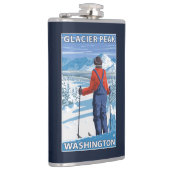 Skier Admiring - Glacier Peak, Washington Heupfles (Rechts)