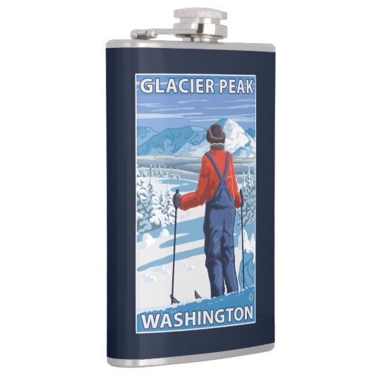 Skier Admiring - Glacier Peak, Washington Heupfles (Rechts)