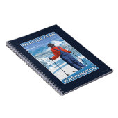 Skier Admiring - Glacier Peak, Washington Notitieboek (Rechterzijde)