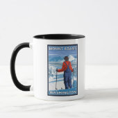 Skier Admiring - Mount Adams, Washington Mok (Links)