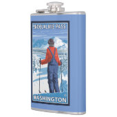 Skier Admiring - Snoqualmie Pass, Washington Heupfles (Links)