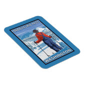 Skier Admiring - Snoqualmie Pass, Washington, VS Magneet (Rechterzijde)