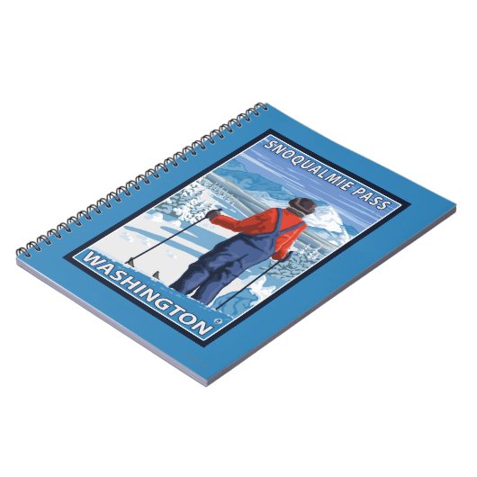 Skier Admiring - Snoqualmie Pass, Washington, VS Notitieboek (Linkerzijde)