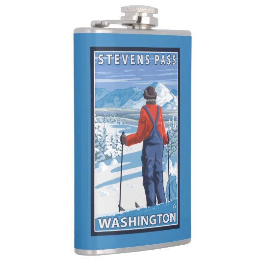 Skier Admiring - Stevens Pass, Washington Heupfles (Rechts)