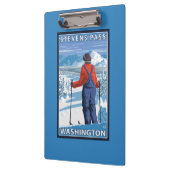 Skier Admiring - Stevens Pass, Washington Klembord (Links)