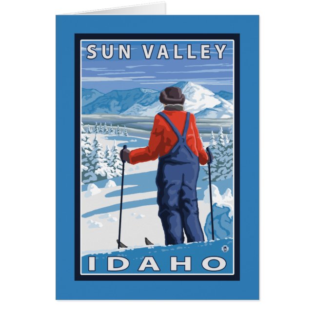 Skier Admiring - Sun Valley, Idaho (Voorkant)