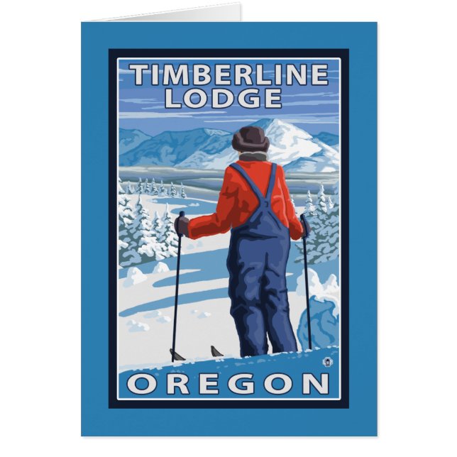 Skier Admiring - Timberline Lodge, Oregon (Voorkant)