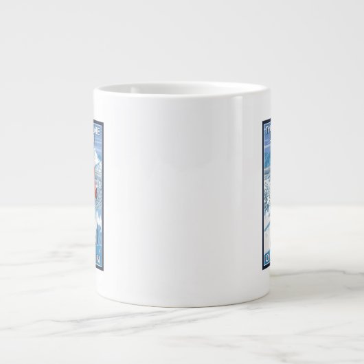 Skier Admiring - Timberline Lodge, Oregon Grote Koffiekop (Voorkant)