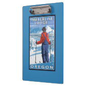 Skier Admiring - Timberline Lodge, Oregon Klembord (Links)