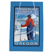 Skier Admiring - Timberline Lodge, Oregon Medium Cadeauzakje (Achterkant)