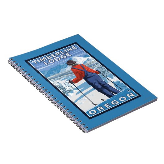 Skier Admiring - Timberline Lodge, Oregon Notitieboek (Rechterzijde)