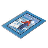 Skier Admiring - Timberline Lodge, Oregon Notitieboek (Linkerzijde)