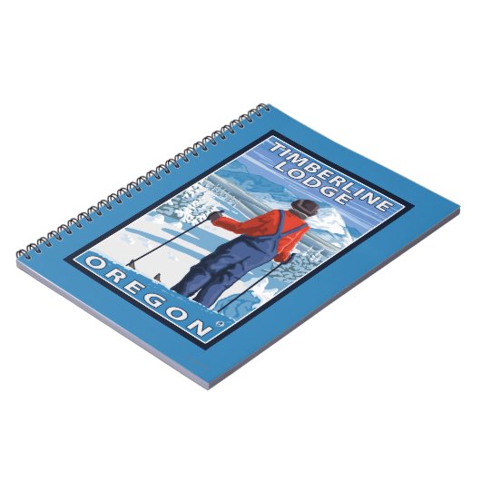 Skier Admiring - Timberline Lodge, Oregon Notitieboek (Linkerzijde)