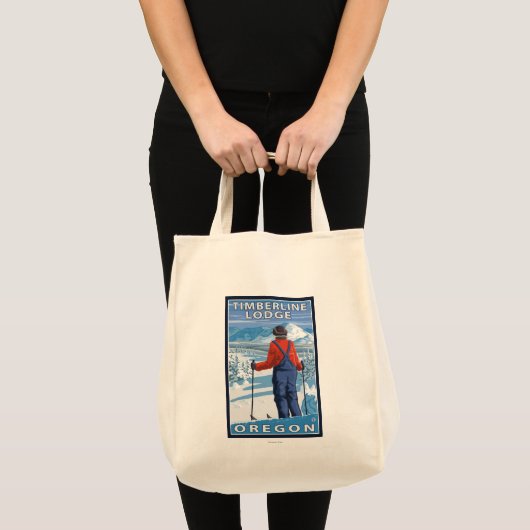 Skier Admiring - Timberline Lodge, Oregon Tote Bag (Voorkant (product))