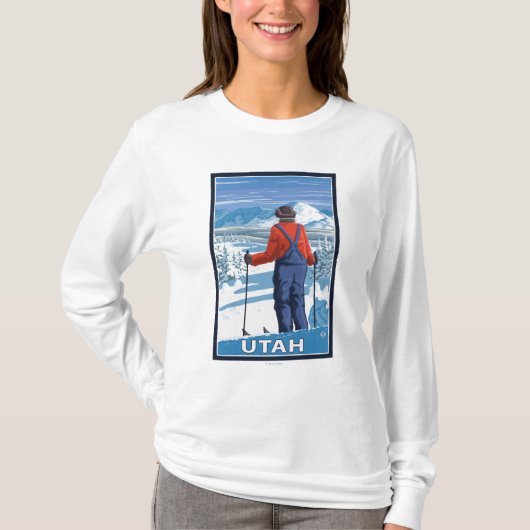 Skier AdmiringUtah T-shirt (Voorkant)