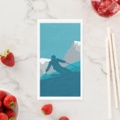 Skier Alpine Skiing Sport Ski Party Servet (Insitu)