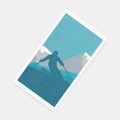 Skier Alpine Skiing Sport Ski Party Servet (Hoek)