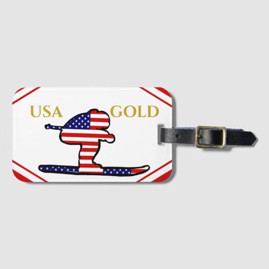 SKIER BAGAGELABEL (Voorkant (horizontaal))